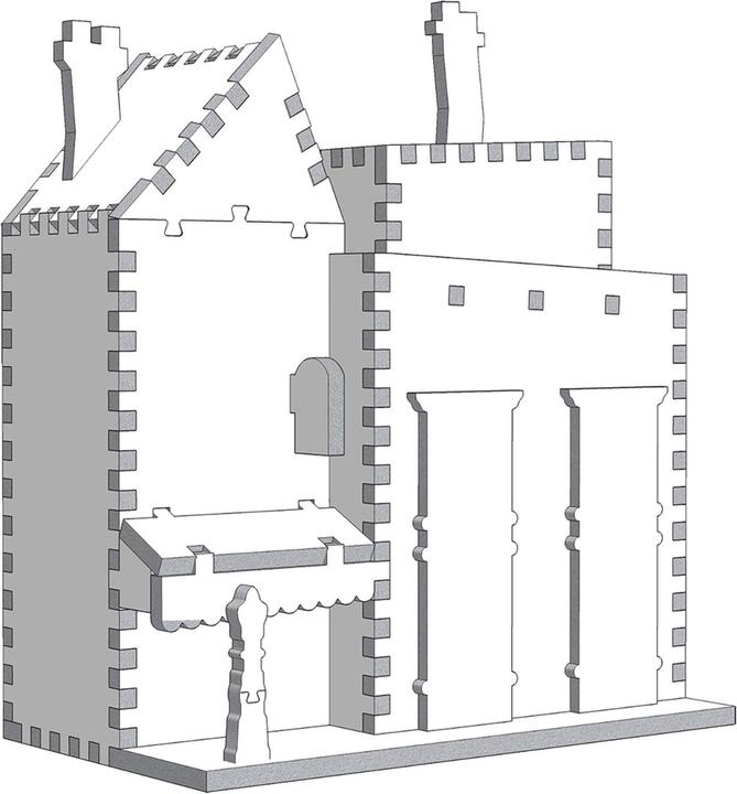 Produktbild Wrebbit 3D Ollivander’s Zauberstab- und Schreibwarenladen (295 Teile)