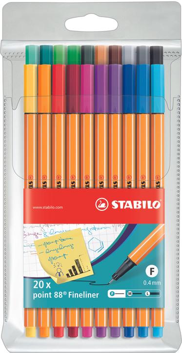 Actual product image STABILO point 88 Fineliner (Multicoloured, 20 x)