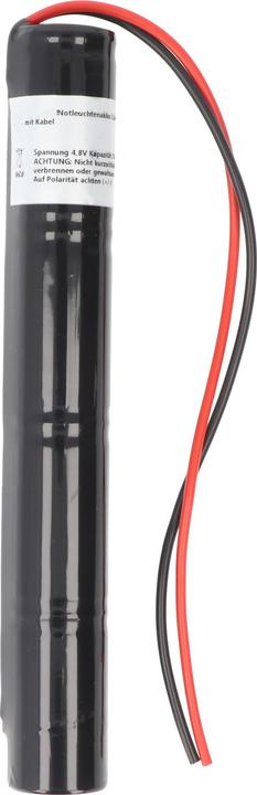 Produktbild XCell Notleuchtenakku NiCd 4,8V 1800mAh L1x4 Sub-C mit 200mm Kabel einseitig passend für 4,8 V Akku (1 Stk., 1800 mAh, Ladegerät inkl. Akku)