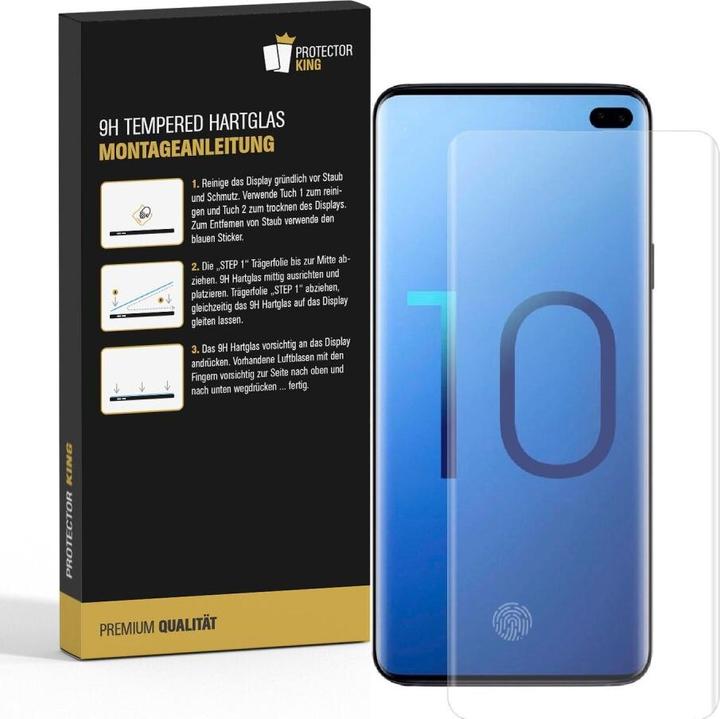 Actual product image Protectorking 6x real tempered 9H armoured glass 3D CLEAR (6 Piece, Samsung Galaxy S10+)