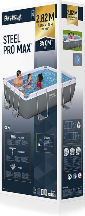 Actual product image Bestway Power Steel Frame Pool-Set (282 x 196 x 84 cm)