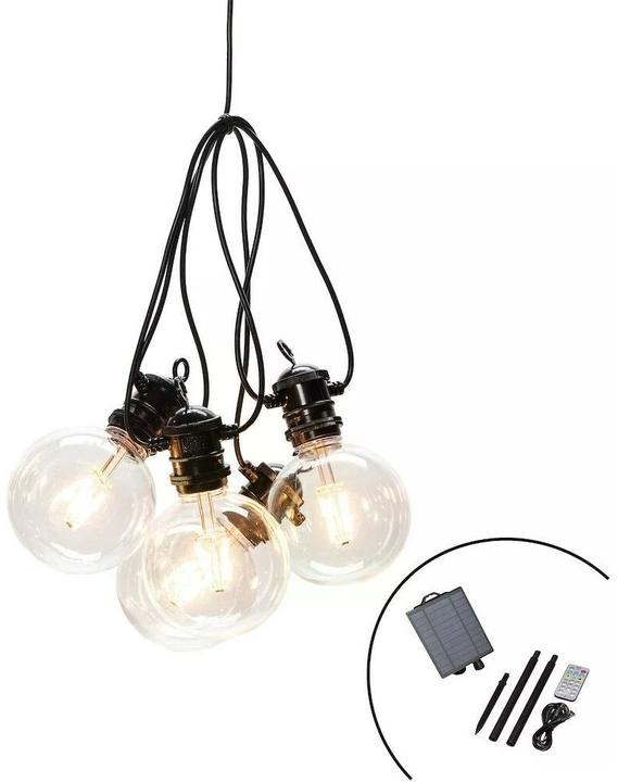 Actual product image Konstsmide 2337-800SP LED solar beer garden chain, remote-controlled (14.50 m)