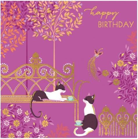 Produktbild The art file Geburtstagskarte Katzen - Happy Birthday von Sara Miller (1 Stk.)