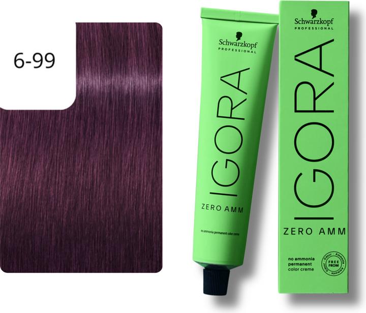 Image du produit Schwarzkopf Igora Zero AMM - 6-99 Blond foncé Violet Extra (6-99 Blond foncé violet foncé extra violet)