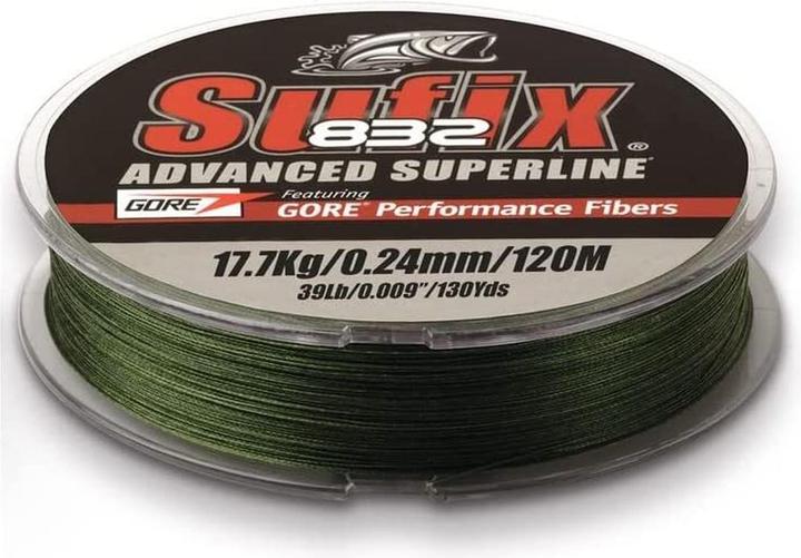 Sufix 832 Braid 120m Low Vis Green (28.50 kg, 0.33 mm)