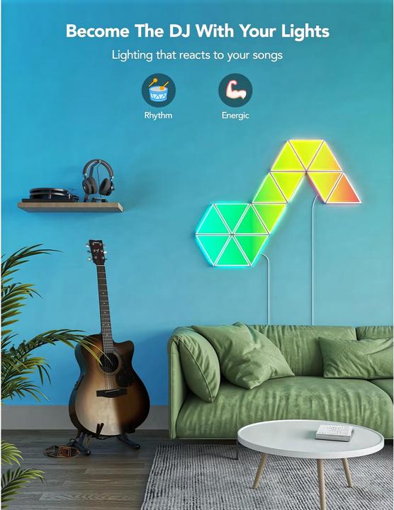 Productafbeelding Govee Glide Triangle paneelarmatuur, 10s, RGBIC (0 lm)