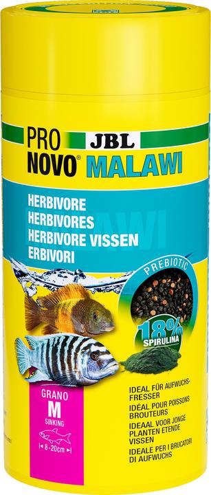 JBL Aquaristik und Terraristik ProNovo MALAWI GRANO M 1000ml (Cichlids, 1000 ml)