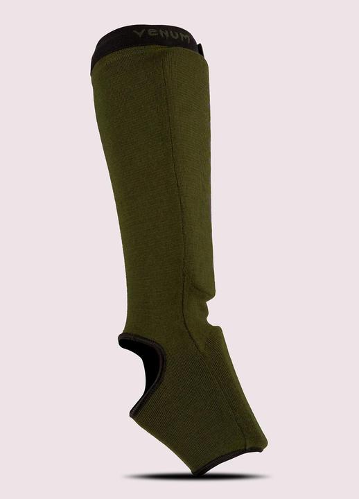 Actual product image Venum Kontact Shin Guards - Khaki/Black (XL)