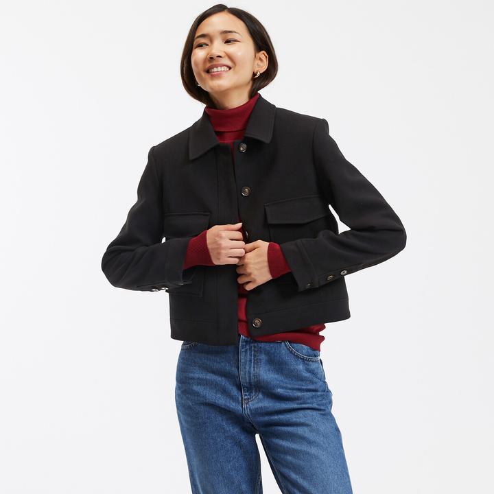 Immagine prodotto La Redoute Collections Giacca corta oversize con abbottonatura (42)