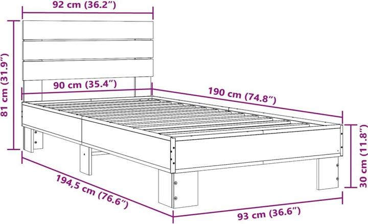 Produktbild VidaXL Kathrine (90 x 190 cm)