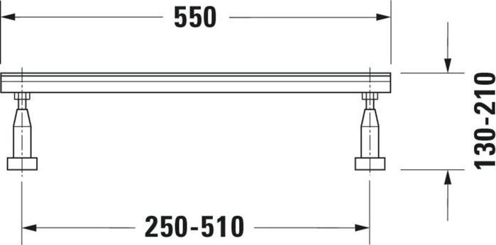 Produktbild Duravit Fussgestell 3 Stück (55 cm, 55 cm)