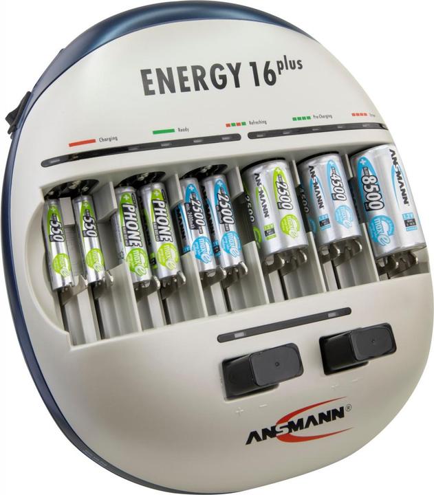 Image du produit Ansmann Station de charge et d'entretien Energy 16 plus pour 1 à 12 piles Micro AAA, Mignon AA (1 pcs, Piles rechargeables + chargeur)