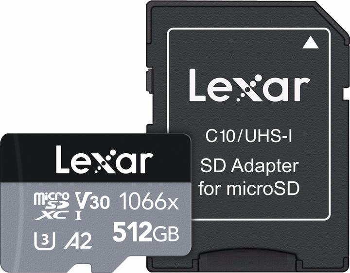 Lexar Professional (512 GB, microSDXC, U3, UHS-I)