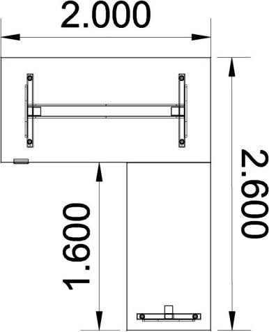 Image du produit Kerkmann TABLE MOVE3 LIFT L : 2000 ANNEXE L : 1600 (2000 x 1000 x 720 mm)