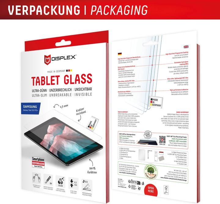 Immagine prodotto Displex Tablet Glass, Tablet Schutzglas (1 Pezzo/i, Samsung Galaxy Tab S10 FE+)