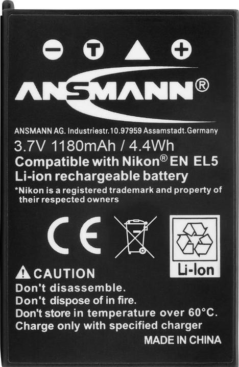 Image du produit Ansmann Nikon EN-EL5 Batterie (Batterie de l'appareil photo)