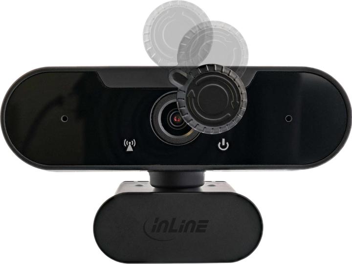 Produktbild InLine ® Webcam FullHD 1920x1080/30Hz mit Autofokus, USB Typ-C Anschlusskabel (2.10 Mpx)