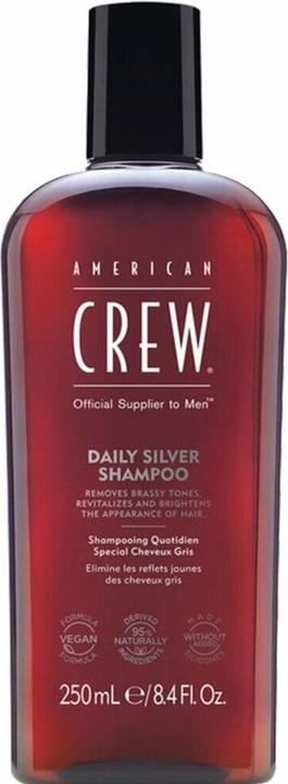 Actual product image American Crew Hair & Body Daily Silver Shampoo 250ml (250 ml, Liquid shampoo)