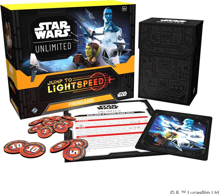 FFG Star Wars: Unbegrenzter Sprung zur Lichtgeschwindigkeit (Prerelease Box) (Inglese, Pacchetto Booster)