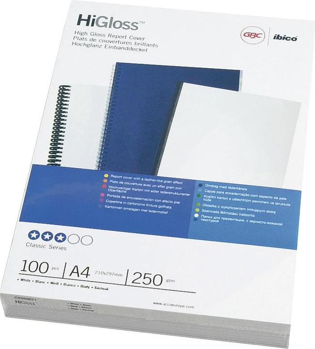 Actual product image GBC HiGloss cover material white/white