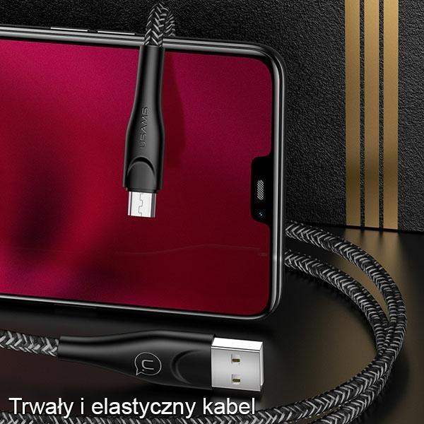 Produktbild Usams Kabel pleciony U41 microUSB 2m 2A czerwony/red SJ396USB02 (US-SJ396) Fast Charge (2 m, USB 3.0)