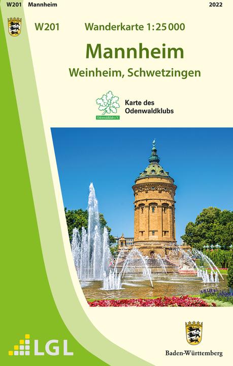 Produktbild W201 Wanderkarte 1:25 000 Mannheim