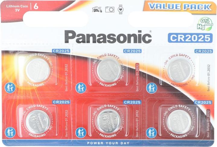 Panasonic Lithium Power CR2025 (6 Stk., CR2025, 165 mAh)