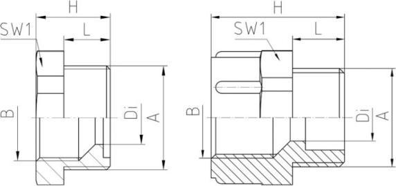 Image du produit Jacob Réducteur mâle PG21 femelle PG16 Polyamide, gris clair RAL 7035