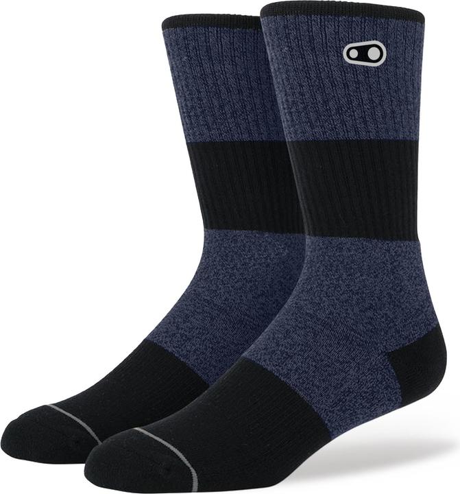 Crankbrothers Icon Casual Cotton Socks, navy/black/silver, L/XL | 43-50 (EU) | 9.5-15.5 (US) (L/XL)