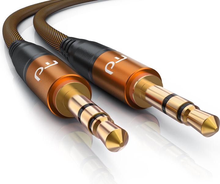 Produktbild Primewire 3,5mm Klinke Audio Kabel, AUX, Klinkenkabel, Metallstecker, Klinke Verbindungskabel, Audiokabel (2 m, 3.5mm Klinke (AUX))