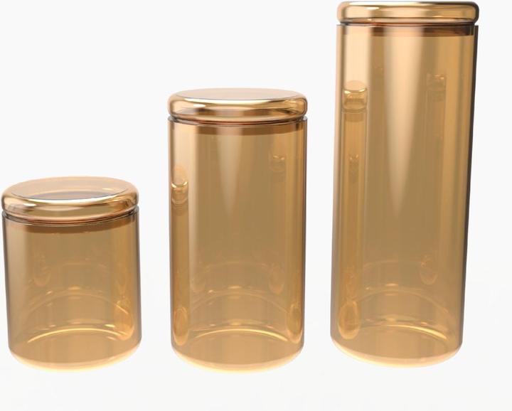 Produktbild Nuts Vorratsdose Glas 500 ml gold (0.50 l)