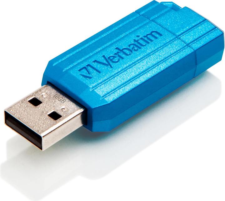 Produktbild Verbatim PINSTRIPE 16GB USB 2.0 BLUE (16 GB, USB-A)