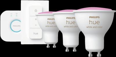 Immagine prodotto Philips Hue Starter set White & Color Ambiance (GU10, 5.70 W, 350 lm, 3 x, G)