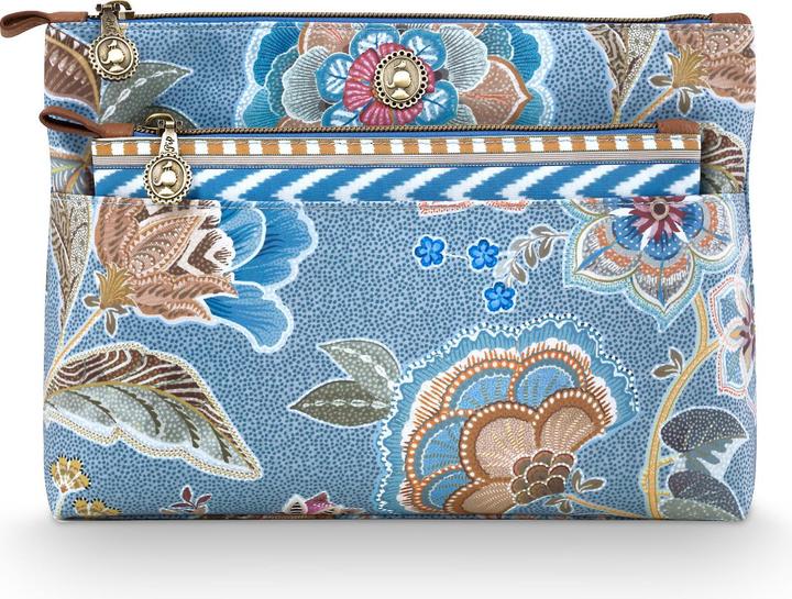 Immagine prodotto PIP Studio Caryn Kosmetiktasche Kombi Matata blau 26x7.5x18cm/22x1x13cm