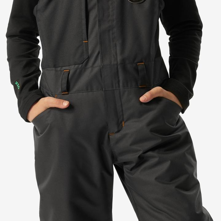 Actual product image Wedze Snowboard trousers dungarees kids piste - 500 grey (146)