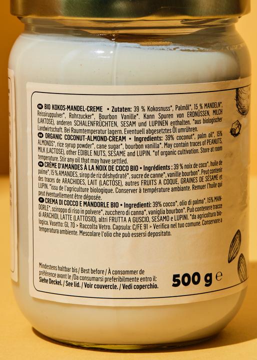 Nährwerte und Zutaten KoRo Bio Kokosnuss-Mandel-Creme (500 g)
