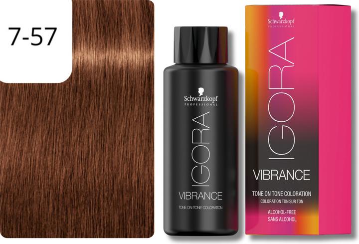 Produktbild Schwarzkopf Professional IGORA Vibrance Haartönung NEU (7-57 Mittelblond Gold Kupfer)