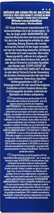Nutritional values and ingredients Durex Performa (10 pcs.)