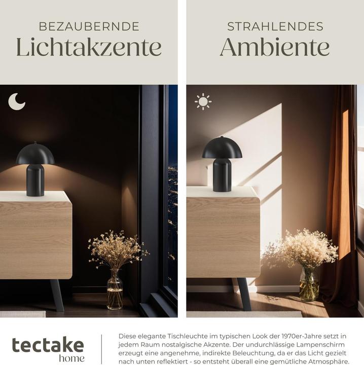 Actual product image tectake small retro table lamp Kade, dimmable, 40W