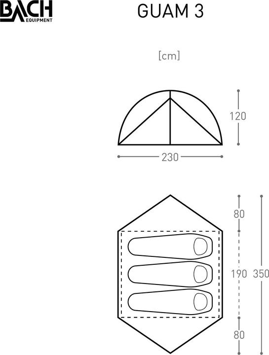 Produktbild Bach Guam 3 Tent Willow Bough Green (Kuppelzelt, 2.20 kg, 3 Personen)