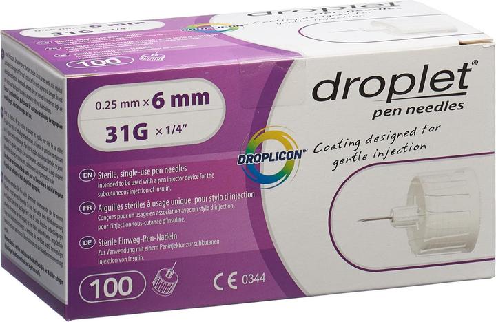 Image du produit Droplet Pen Nadeln 6mm 100 Stk (Aiguilles de stylo + aiguilles jetables)