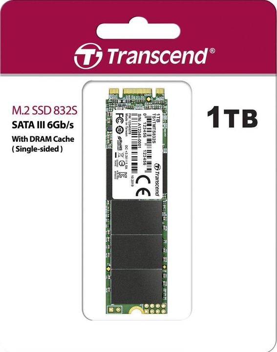 Actual product image Transcend Internal M.2 SATA SSD 2280 832S (1000 GB, M.2 2280)