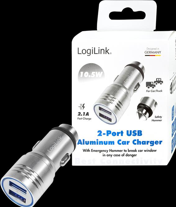 Produktbild LogiLink USB Kfz Ladeadapter