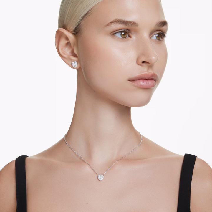 Produktbild Swarovski x Ariana Grande Halskette Verschiedene Schliffe Herz Weiss Rhodiniert (Swarovski Metall)