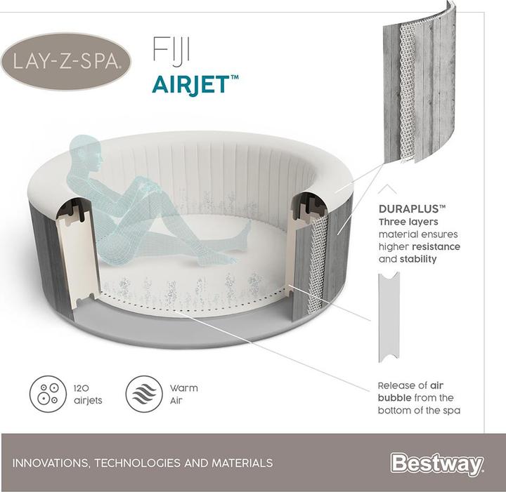 Image du produit Bestway Lay-Z-Spa® 71 x 26/1.80m x 66cm Fiji A (4 pers.)