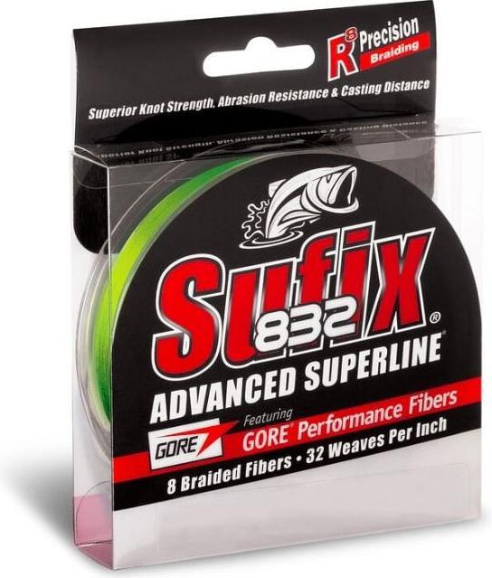 Actual product image Sufix 832 Braid 120m Neon Lime (5.90 kg, 0.08 mm)
