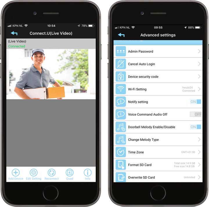 Productafbeelding Alecto WLAN deurbel met camera, zwart (WiFi)