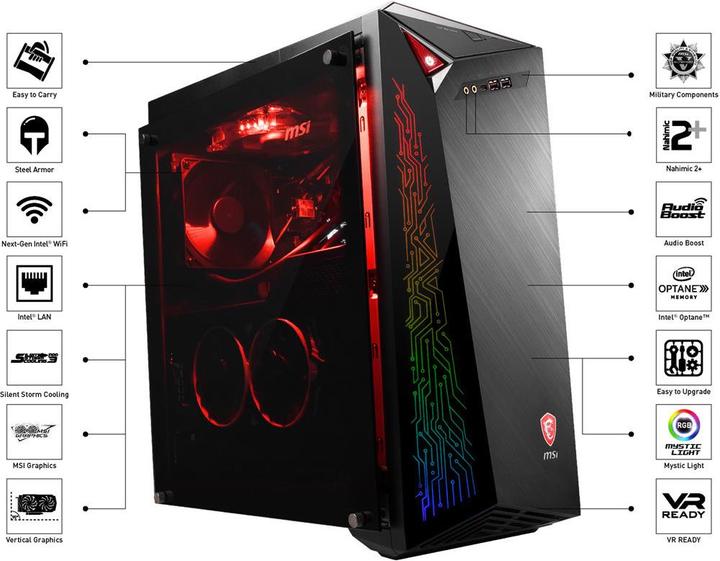 Produktbild MSI Infinite X 8RE-211 (Intel Core i7-8700K, 16 GB, 256 GB, GeForce GTX 1080)