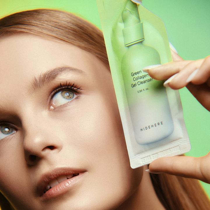 Image du produit Hidehere Gel nettoyant au collagène Green Tea 25ml (Gel, 25 ml)