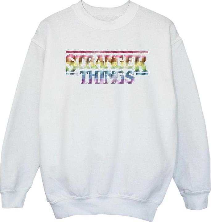 Netflix Stranger Things Rainbow Dot Logo Sweatshirt Mädchen
